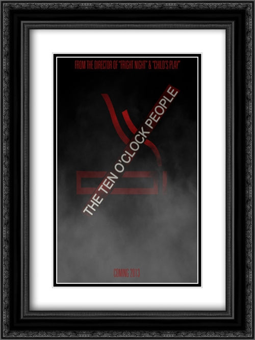 The Ten O'Clock People 18x24 Black Ornate Wood Framed Movie Poster with Double Matting