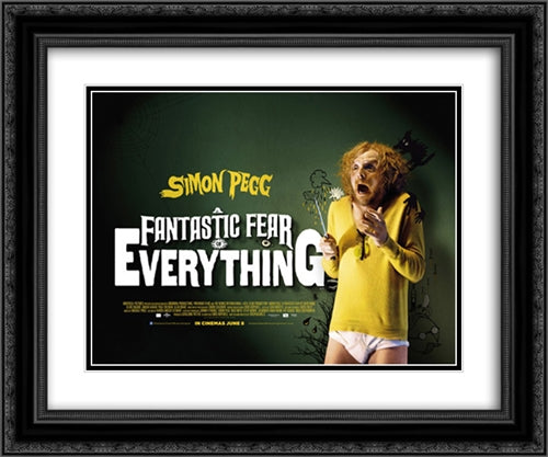 A Fantastic Fear of Everything 24x20 Black Ornate Wood Framed Movie Poster with Double Matting