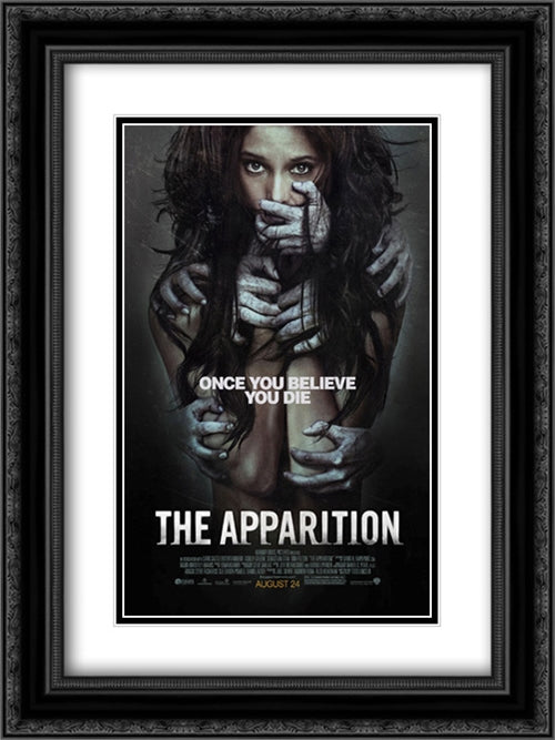 The Apparition 18x24 Black Ornate Wood Framed Movie Poster with Double Matting