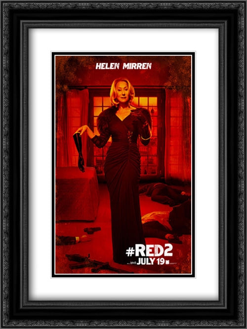 Red 2 18x24 Black Ornate Wood Framed Movie Poster with Double Matting