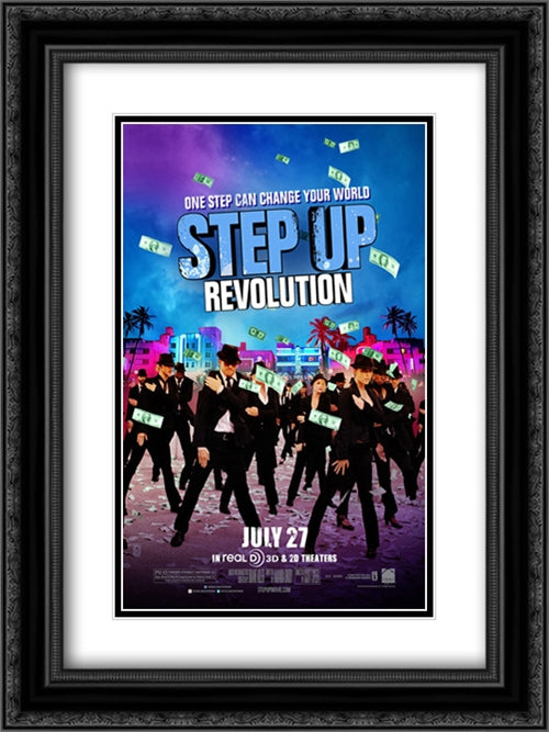 Step Up Revolution 18x24 Black Ornate Wood Framed Movie Poster with Double Matting
