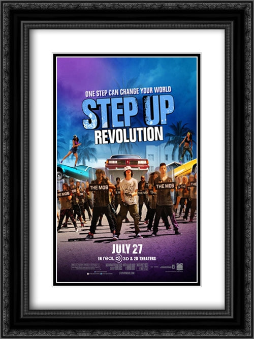 Step Up Revolution 18x24 Black Ornate Wood Framed Movie Poster with Double Matting