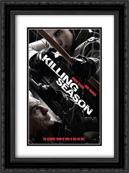 Killing Season 18x24 Black Ornate Wood Framed Movie Poster with Double Matting