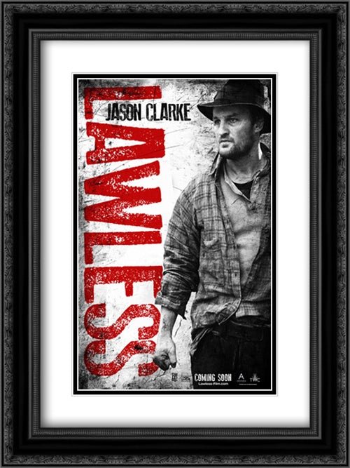 Lawless 18x24 Black Ornate Wood Framed Movie Poster with Double Matting