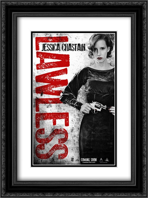 Lawless 18x24 Black Ornate Wood Framed Movie Poster with Double Matting