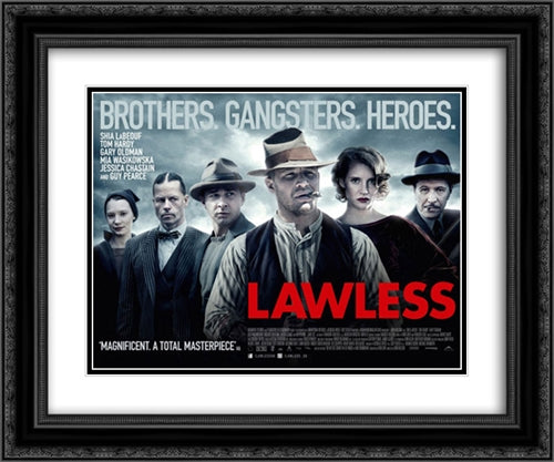 Lawless 24x20 Black Ornate Wood Framed Movie Poster with Double Matting