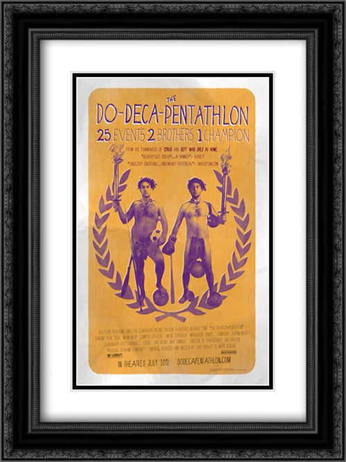 The Do-Deca-Pentathlon 18x24 Black Ornate Wood Framed Movie Poster with Double Matting
