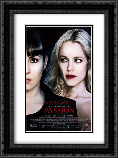 Passion 18x24 Black Ornate Wood Framed Movie Poster with Double Matting