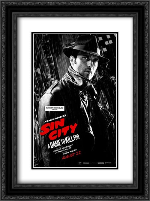 Sin City: A Dame to Kill For 18x24 Black Ornate Wood Framed Movie Poster with Double Matting