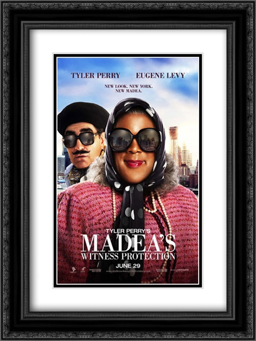 Madea's Witness Protection 18x24 Black Ornate Wood Framed Movie Poster with Double Matting