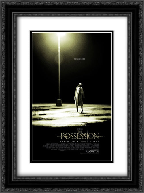 The Possession 18x24 Black Ornate Wood Framed Movie Poster with Double Matting