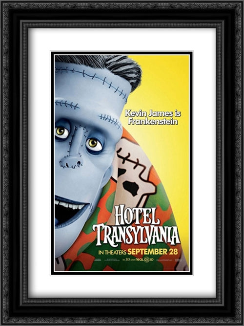 Hotel Transylvania 18x24 Black Ornate Wood Framed Movie Poster with Double Matting
