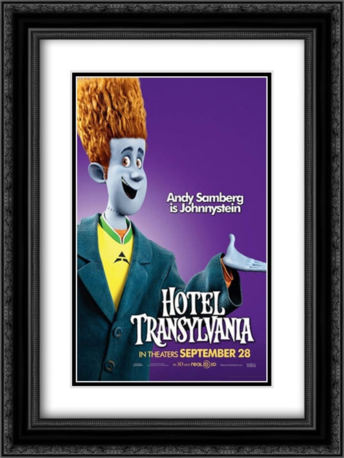 Hotel Transylvania 18x24 Black Ornate Wood Framed Movie Poster with Double Matting