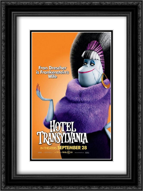 Hotel Transylvania 18x24 Black Ornate Wood Framed Movie Poster with Double Matting