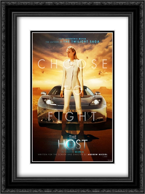 The Host 18x24 Black Ornate Wood Framed Movie Poster with Double Matting