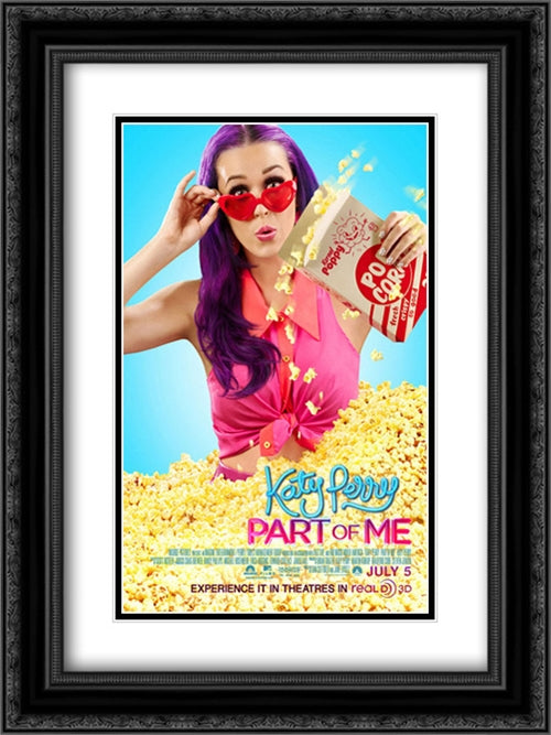Katy Perry: Part of Me 18x24 Black Ornate Wood Framed Movie Poster with Double Matting