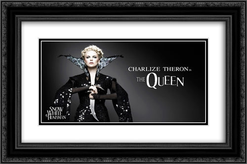 Snow White and the Huntsman 24x16 Black Ornate Wood Framed Movie Poster with Double Matting