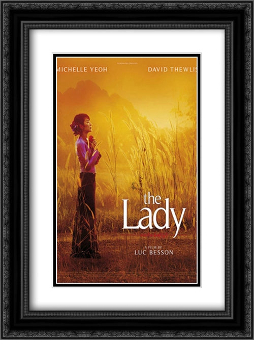 The Lady 18x24 Black Ornate Wood Framed Movie Poster with Double Matting