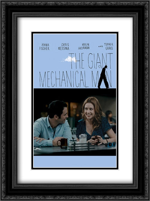 The Giant Mechanical Man 18x24 Black Ornate Wood Framed Movie Poster with Double Matting
