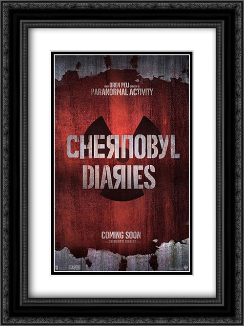 Chernobyl Diaries 18x24 Black Ornate Wood Framed Movie Poster with Double Matting