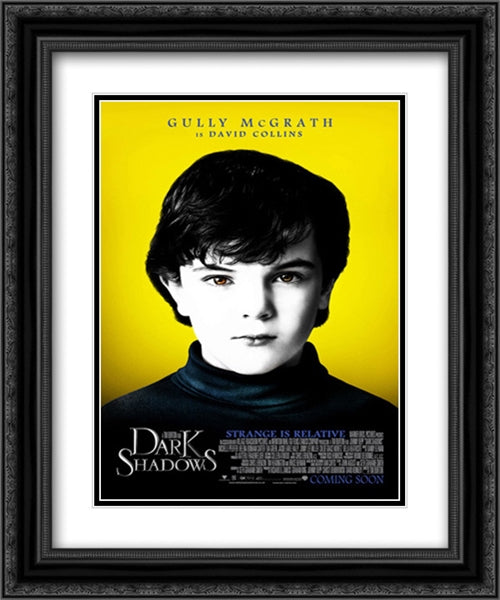 Dark Shadows 20x24 Black Ornate Wood Framed Movie Poster with Double Matting