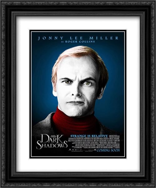 Dark Shadows 20x24 Black Ornate Wood Framed Movie Poster with Double Matting