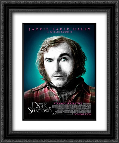 Dark Shadows 20x24 Black Ornate Wood Framed Movie Poster with Double Matting