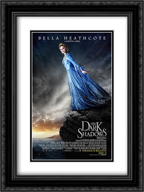 Dark Shadows 18x24 Black Ornate Wood Framed Movie Poster with Double Matting