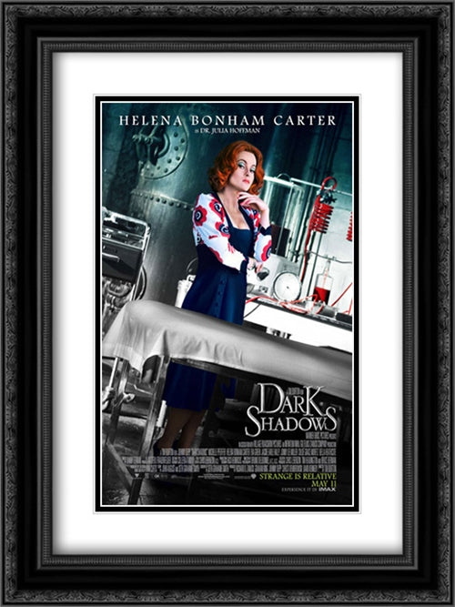 Dark Shadows 18x24 Black Ornate Wood Framed Movie Poster with Double Matting
