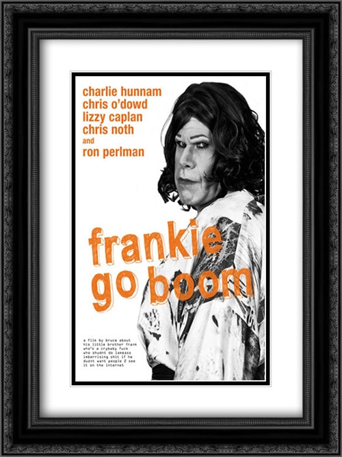 3, 2, 1...Frankie Go Boom 18x24 Black Ornate Wood Framed Movie Poster with Double Matting