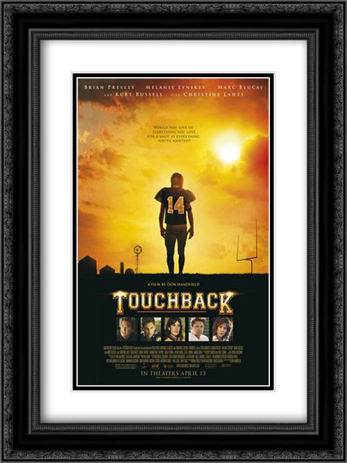 Touchback 18x24 Black Ornate Wood Framed Movie Poster with Double Matting