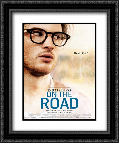 On the Road 20x24 Black Ornate Wood Framed Movie Poster with Double Matting