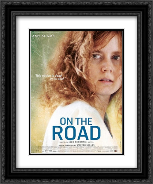 On the Road 20x24 Black Ornate Wood Framed Movie Poster with Double Matting