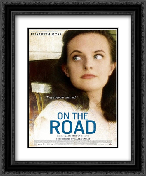 On the Road 20x24 Black Ornate Wood Framed Movie Poster with Double Matting