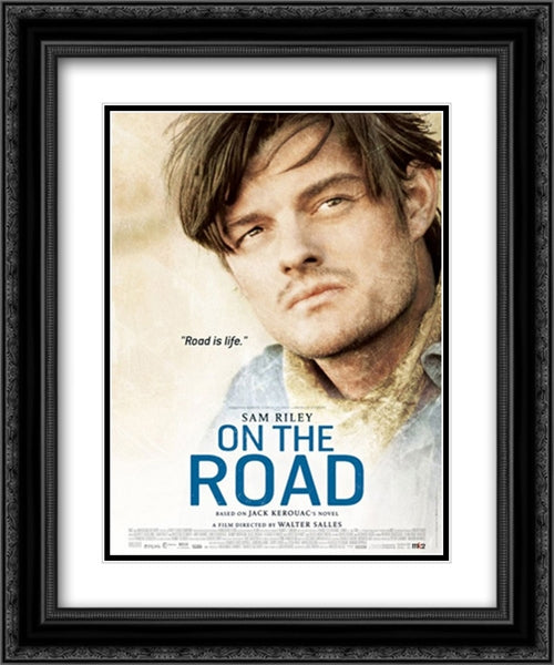 On the Road 20x24 Black Ornate Wood Framed Movie Poster with Double Matting