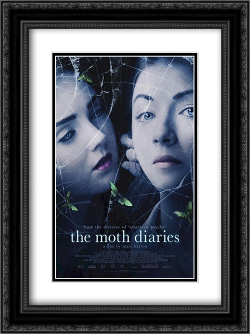 The Moth Diaries 18x24 Black Ornate Wood Framed Movie Poster with Double Matting