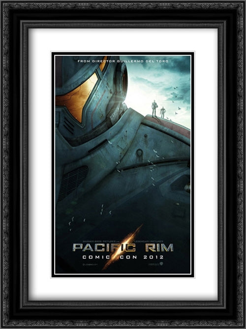 Pacific Rim 18x24 Black Ornate Wood Framed Movie Poster with Double Matting