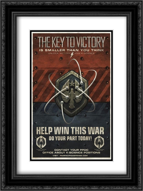 Pacific Rim 18x24 Black Ornate Wood Framed Movie Poster with Double Matting