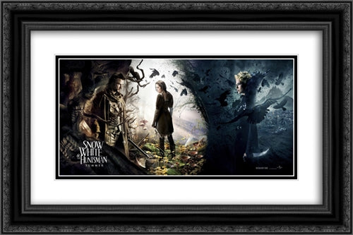 Snow White and the Huntsman 24x16 Black Ornate Wood Framed Movie Poster with Double Matting