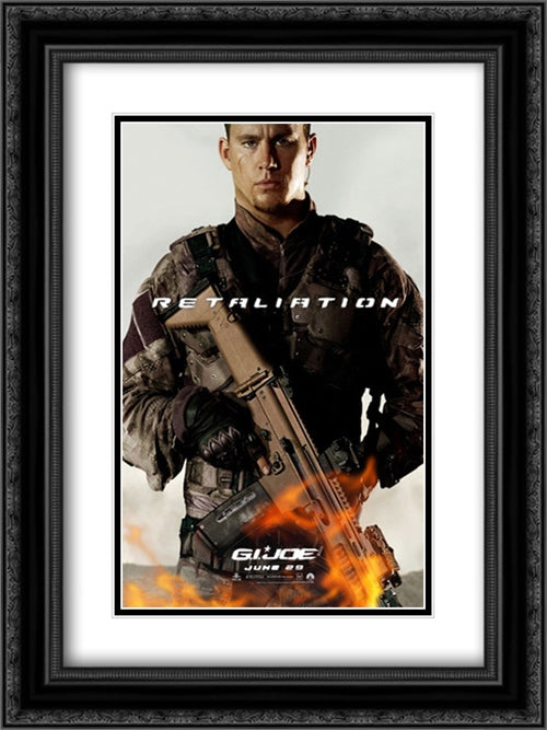 G.I. Joe: Retaliation 18x24 Black Ornate Wood Framed Movie Poster with Double Matting