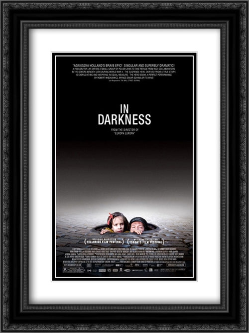 In Darkness 18x24 Black Ornate Wood Framed Movie Poster with Double Matting