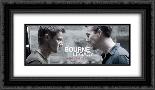 The Bourne Legacy 24x14 Black Ornate Wood Framed Movie Poster with Double Matting