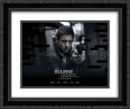 The Bourne Legacy 24x20 Black Ornate Wood Framed Movie Poster with Double Matting