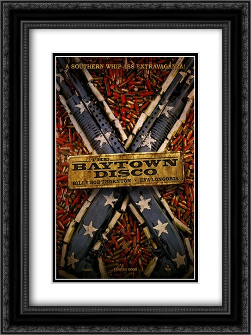 The Baytown Outlaws 18x24 Black Ornate Wood Framed Movie Poster with Double Matting