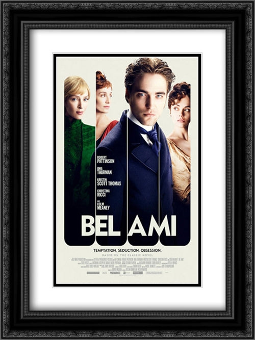 Bel Ami 18x24 Black Ornate Wood Framed Movie Poster with Double Matting