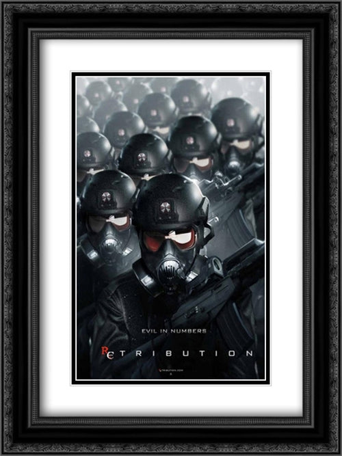 Resident Evil: Retribution 18x24 Black Ornate Wood Framed Movie Poster with Double Matting