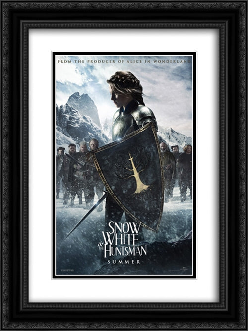 Snow White and the Huntsman 18x24 Black Ornate Wood Framed Movie Poster with Double Matting