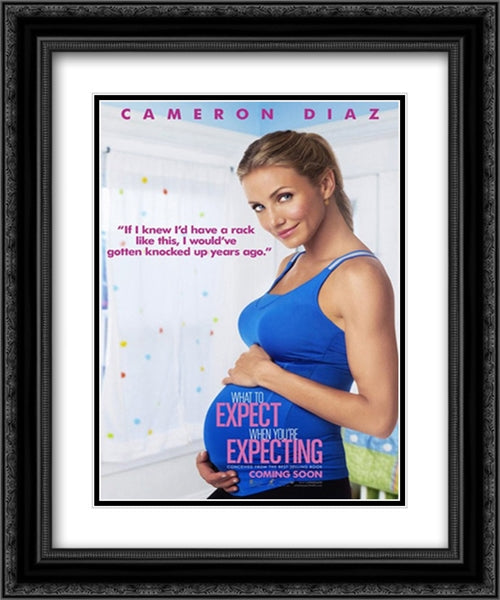 What to Expect When You're Expecting 20x24 Black Ornate Wood Framed Movie Poster with Double Matting