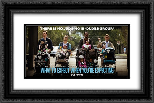 What to Expect When You're Expecting 24x16 Black Ornate Wood Framed Movie Poster with Double Matting