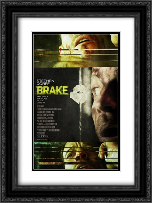 Brake 18x24 Black Ornate Wood Framed Movie Poster with Double Matting